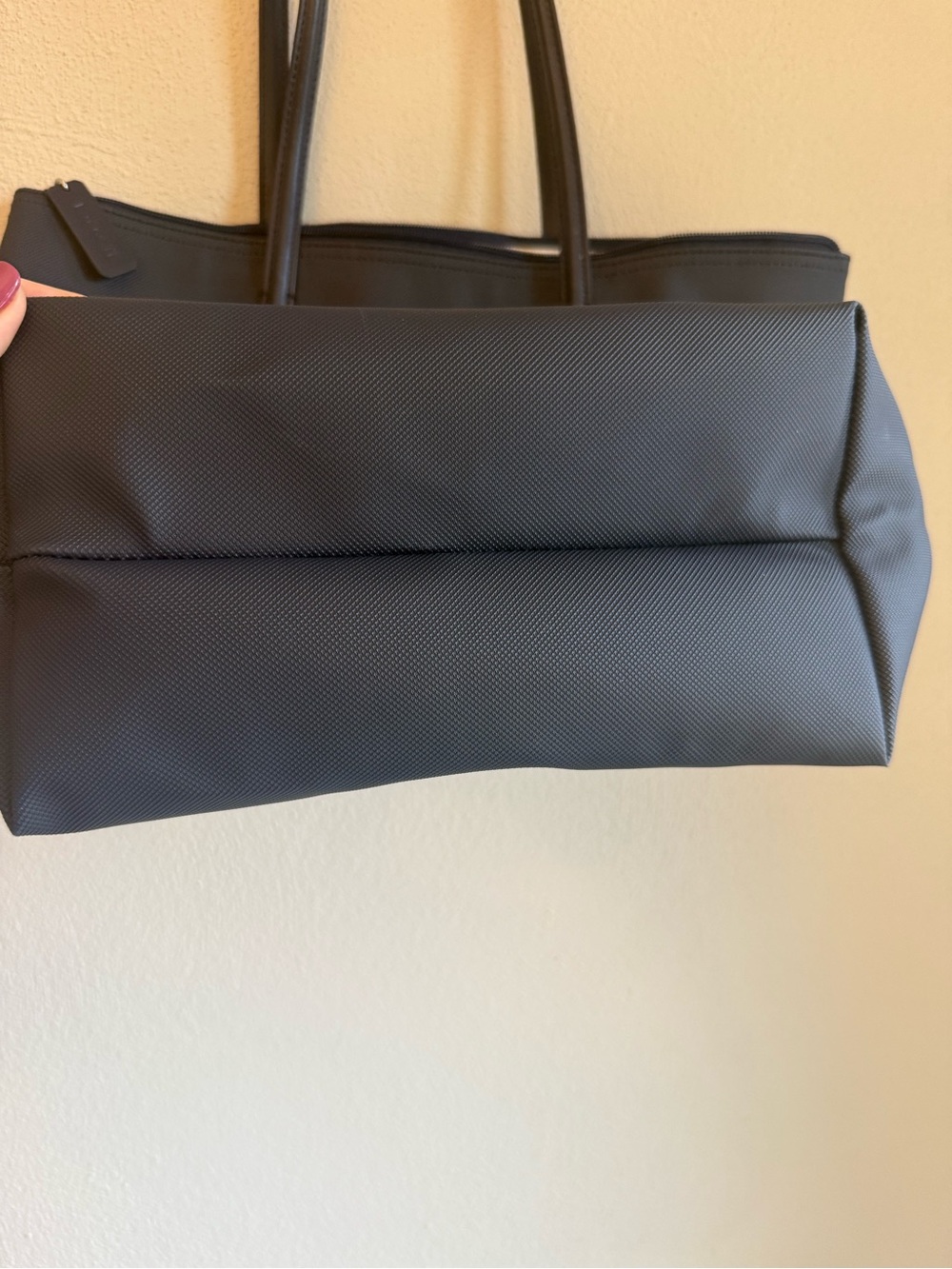 Lacoste Navy Tote with Green Crocodile Emblem - Picture 3 of 4